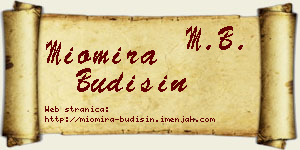 Miomira Budišin vizit kartica